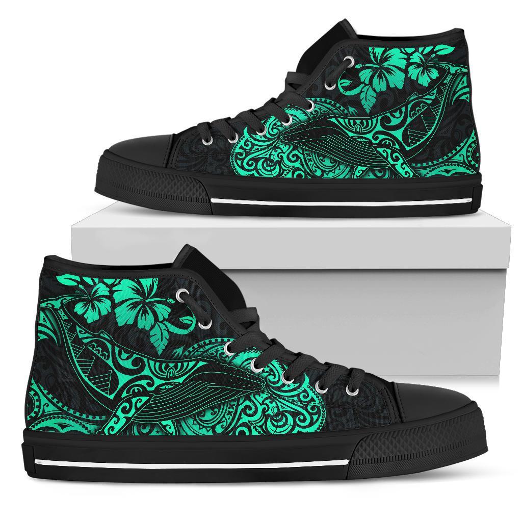 Polynesian Hawaii High Top – Polynesian Turquoise Humpback Whale – BN15