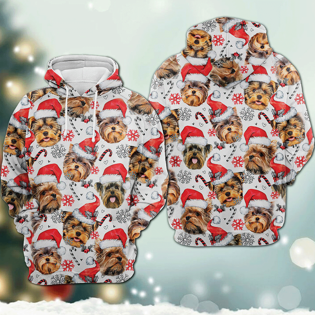 Yorkshire Terrier – Christmas Decor – 3D Hoodie