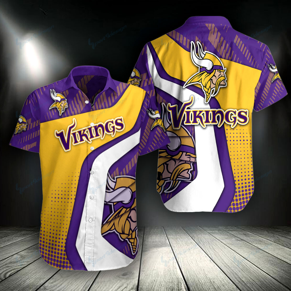 Minnesota Vikings Button Shirt Bg613