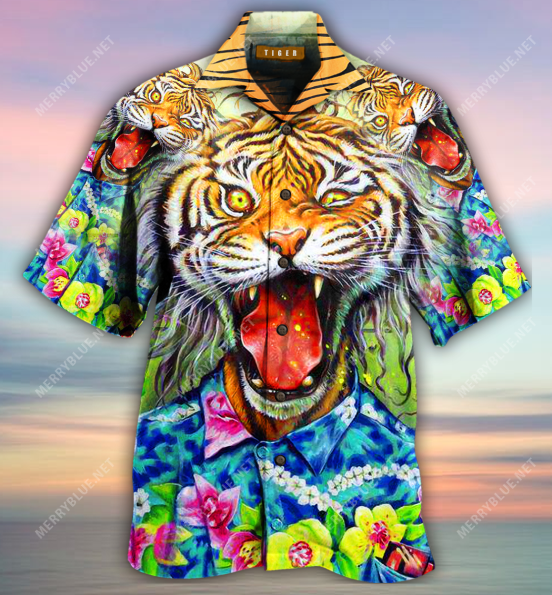 Awesome Tiger Unisex Hawaiian Shirt