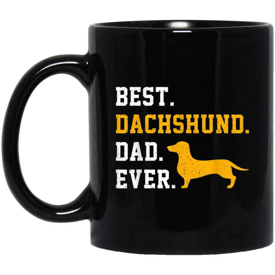 Vintage Best Dachshund Dad Ever Fathers Day Dog Gifts Mug