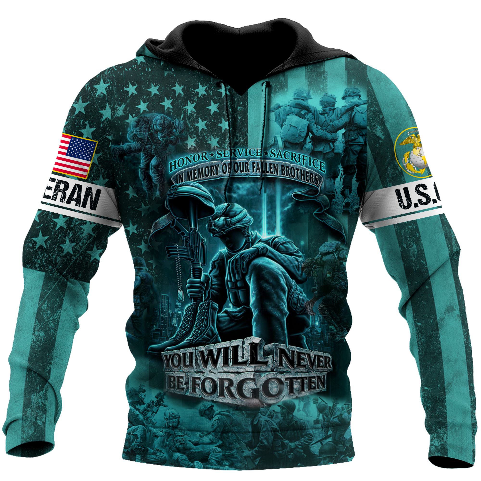 Us Veteran You Will Never Be Forgotten 3D All Over Printed Unisex Shirts Hn14102102