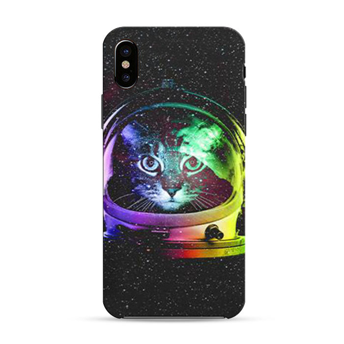 Astro Cat Galaxy Nebula iPhone X 3D Case