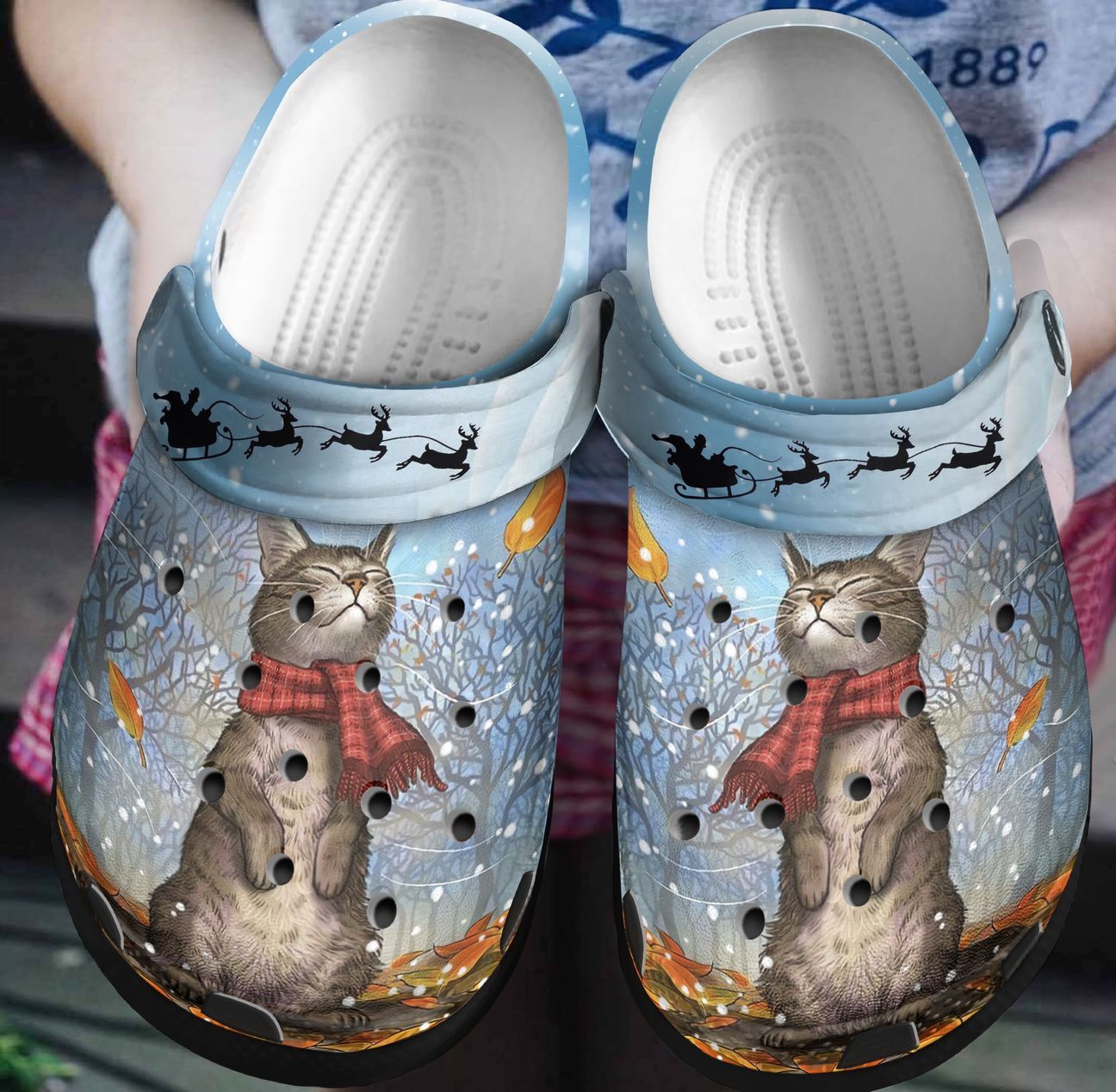 Cat Personalized Clog, Custom Name, Text, Color, Number Fashion Style For Women, Men, Kid, Print 3D Cat And Winter