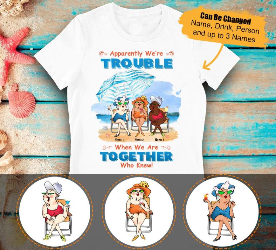 Personalized Summer Beach Friends T Shirts, Best Gift For Bestie – Trending Personalized