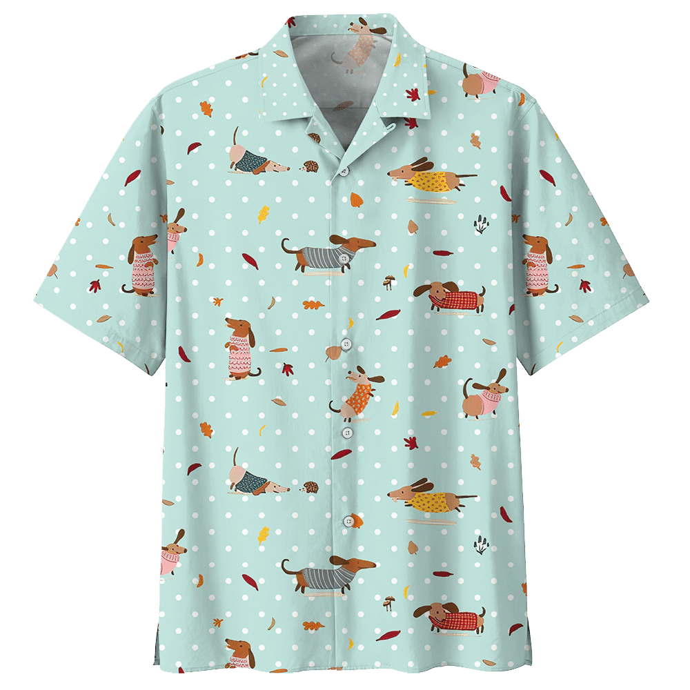 Dachshund Blue High Quality Unisex Hawaii Shirt For Men And Women Ha79063