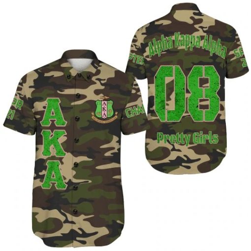 Alpha Kappa Alpha Camouflage Short Sleeve Shirt