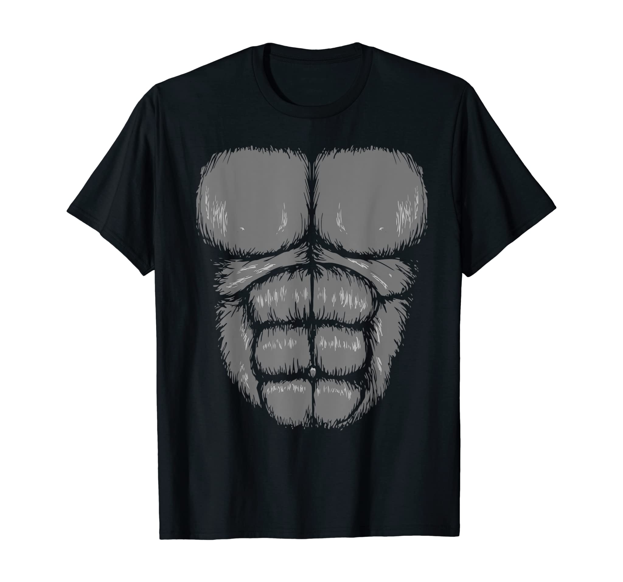 Halloween Funny Gorilla Monkey Belly Chest Costume Shirt