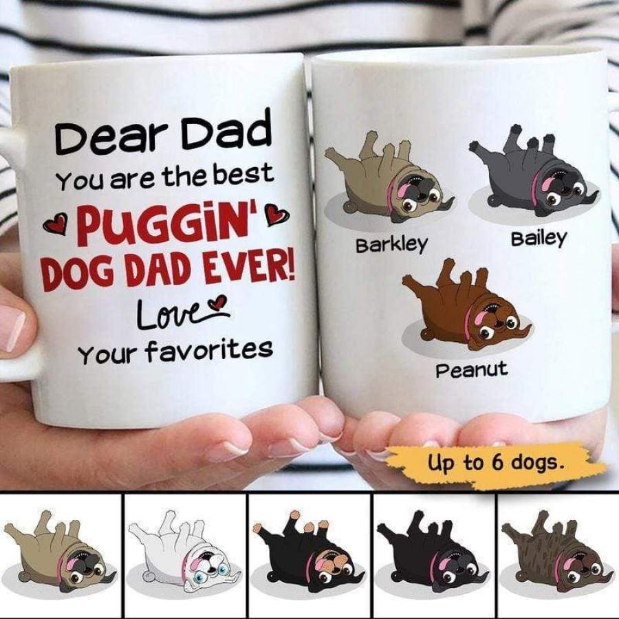 Best Puggin‘ Dog Mom Ever Personalized Mug