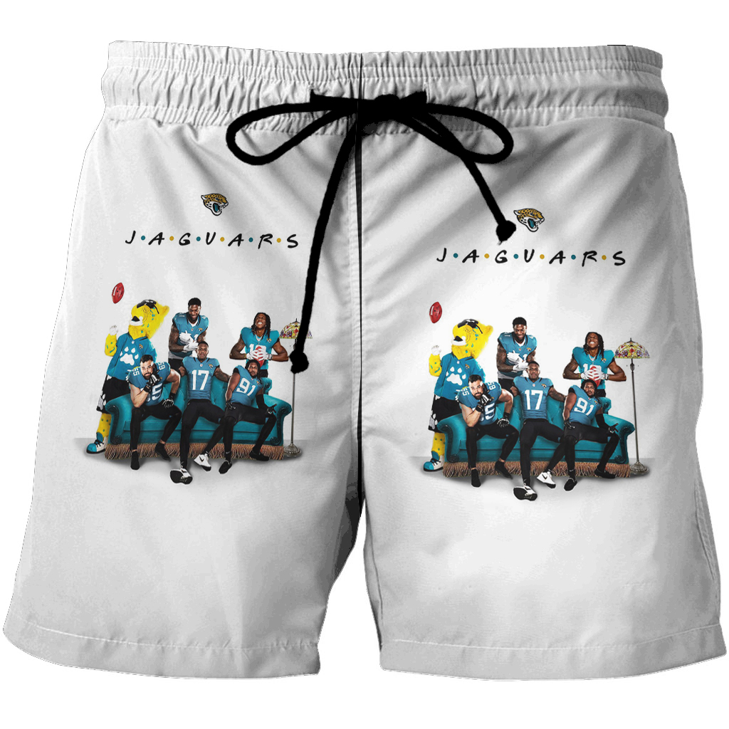 Jacksonville Jaguars Team Friend 3D All Over Print Summer Beach Hawaiian Short