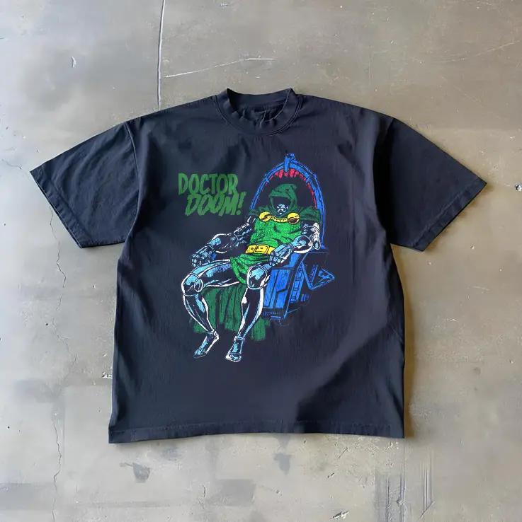 Doctor Doom Throne Vintage Tee, Dr.Doom T-Shirt, The Fantastic Four Shirts, Graphic Tees, Unisex Funny Comics Shirt Top Menswear Womenswear Streetwear, Trending Shirt