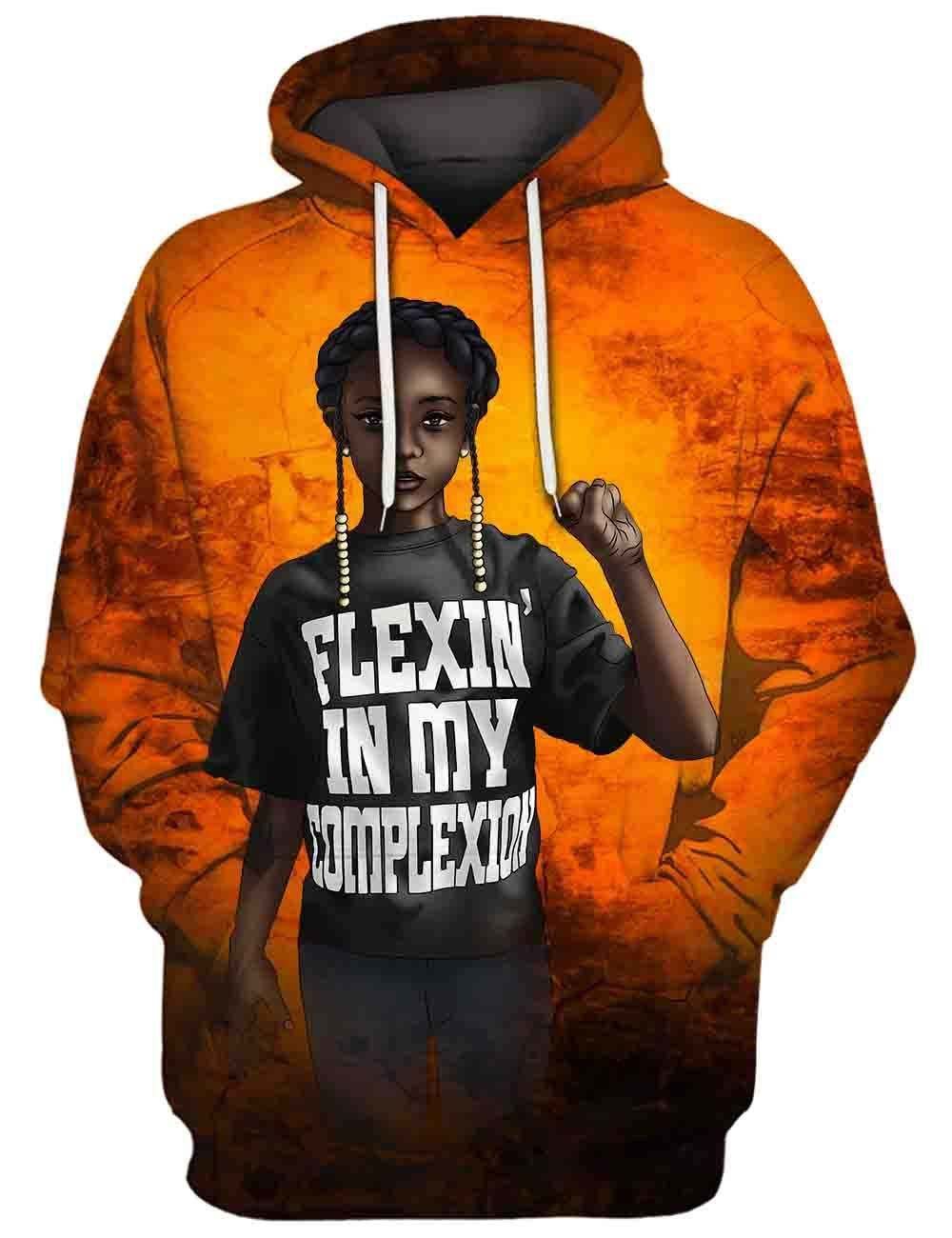 African American Artwork Black Kid Flexin In My Complexion All Over Apparel