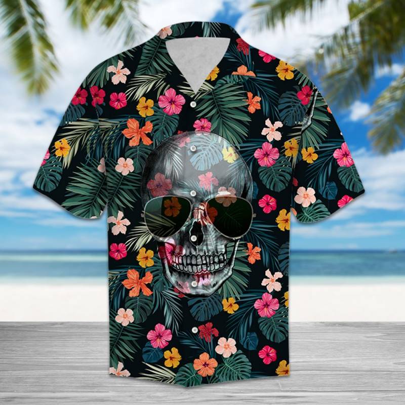 Skull Tropical Hawaiian Shirt Ha1437