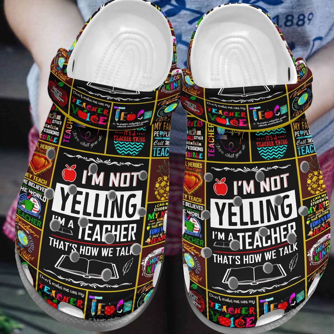 Teacher Personalized Clog, Custom Name, Text, Color, Number Fashion Style For Women, Men, Kid, Print 3D Teacher Is A Work Of Heart