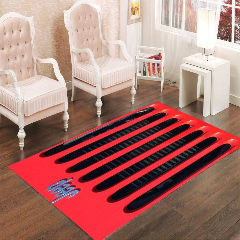 JEEP RED LIVING ROOM CARPET RUGS