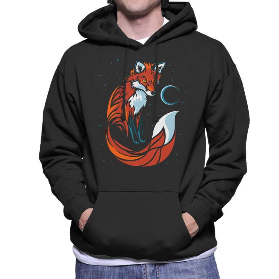 Tribal Stars Fox Men’s Hooded Sweatshirt