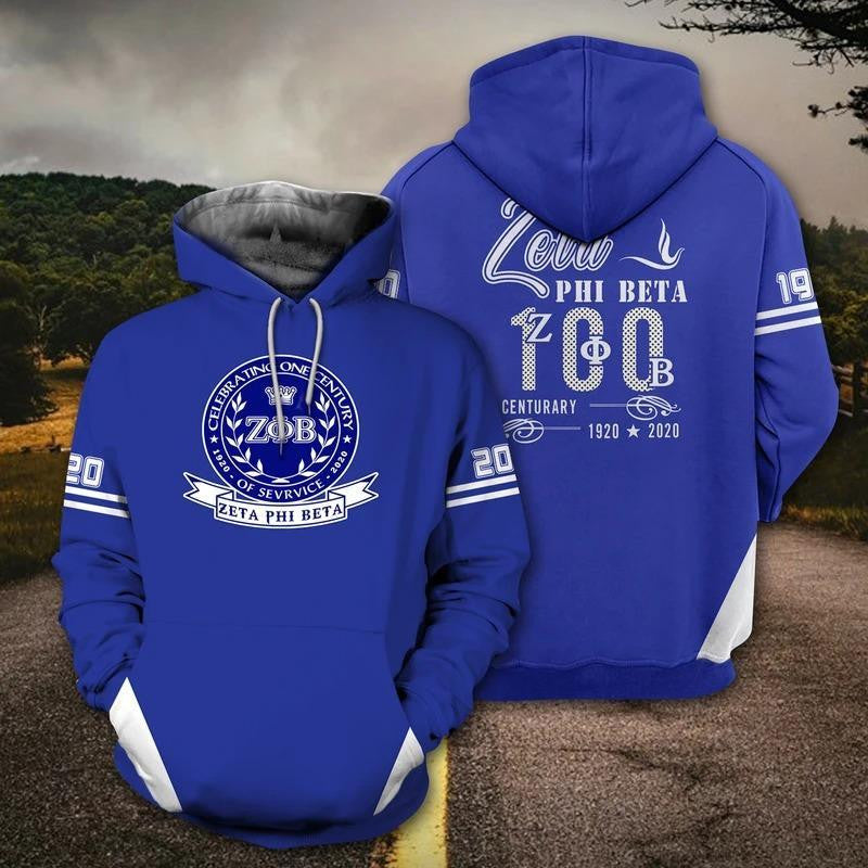 Sorority Hoodie – Zeta Phi Beta Celebrating One Century Hoodie