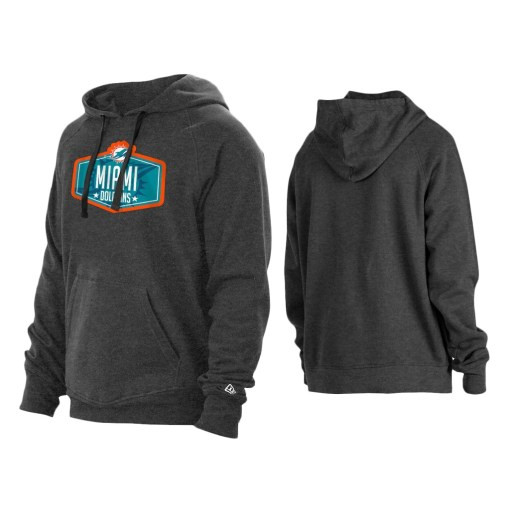 2021 Draft Miami Dolphins Charcoal Hook Hoodie Miami Dolphins Charcoal Hoodie