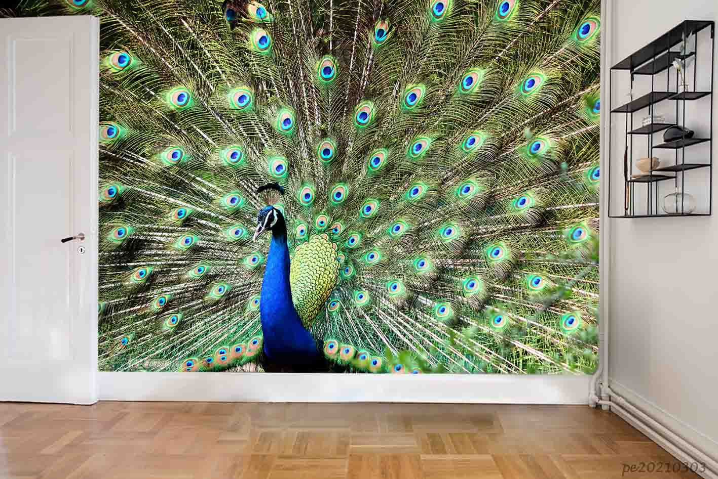 3D Animal Green Peacock Wall Mural Wallpaper Lqh 200