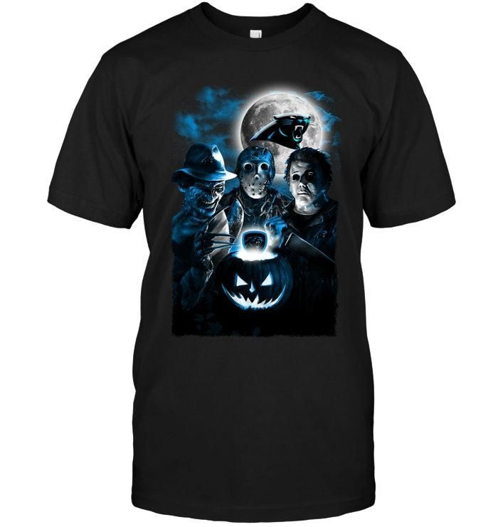 Carolina Panthers Halloween Freddy Krueger Jason Michael Myers Fan Shirt T Shirt Hoodie,  Hoodie Sweater