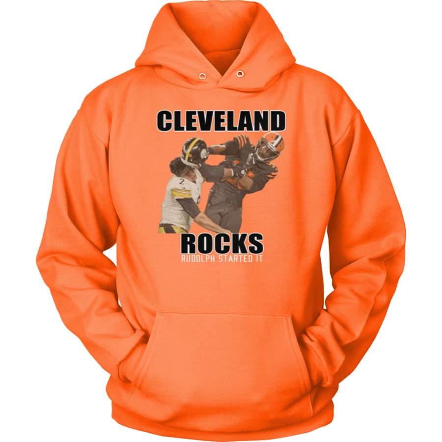 Cleveland Rocks Rudolph Started It Shirt hoodie Shirt By Vevotee Store