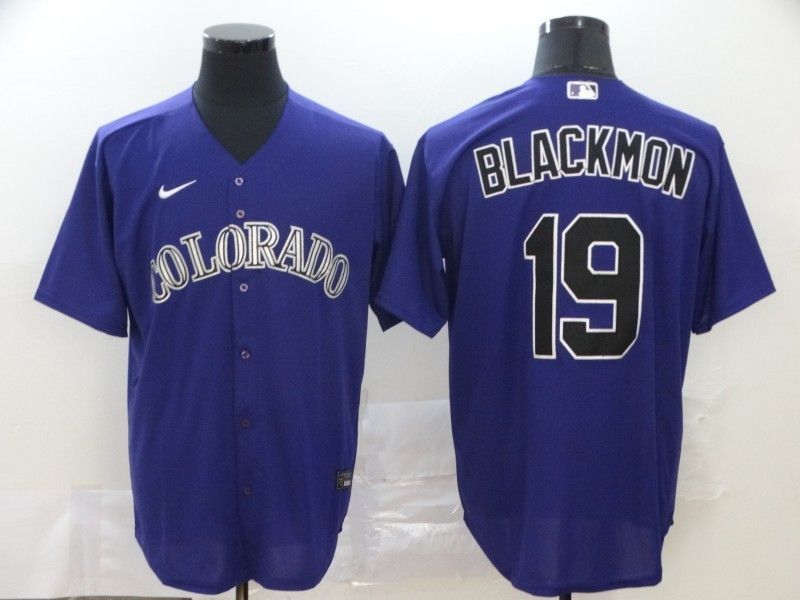 Colorado Rockies Charlie Blackmon #19 2020 MLB Navy Blue Jersey