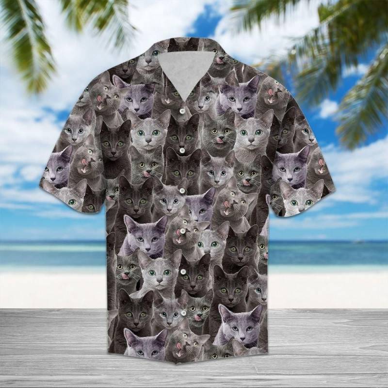 Artsyhomes Russian Blue Awesome Hawaiian Ha28023