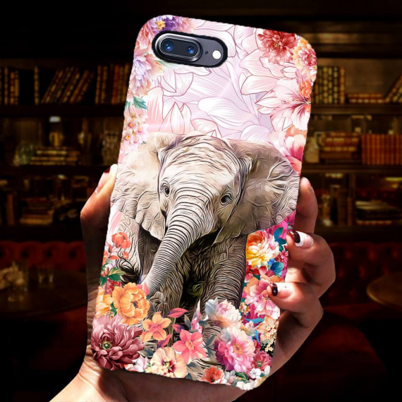 Floral Love Elephant Phone Case Chm