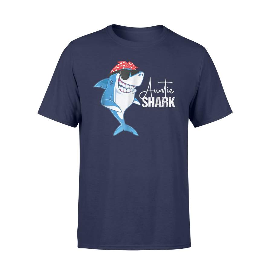 Auntie Shark For Aunts Funny Sharks In Head Scarf. T-Shirt