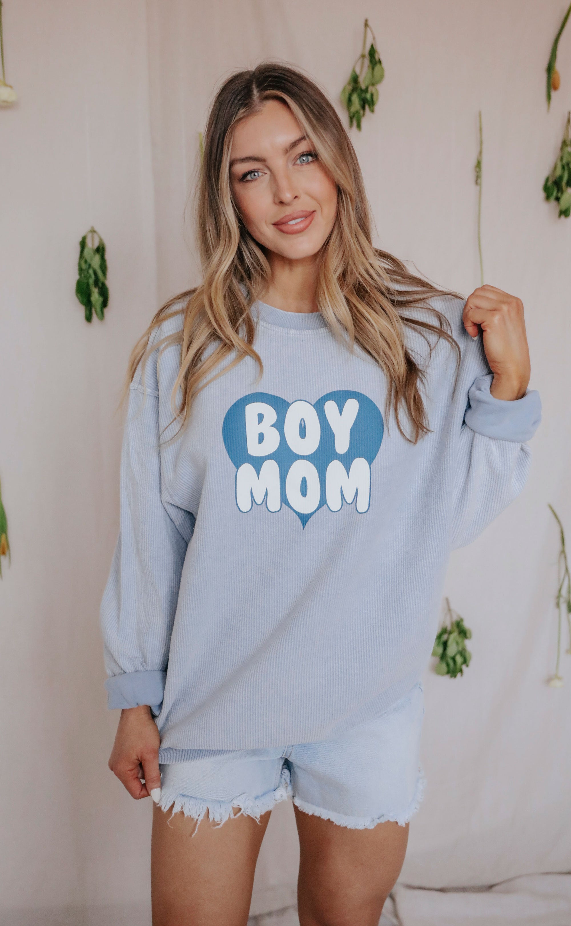 Friday + Saturday: Boy Mom Corded Sweatshirt