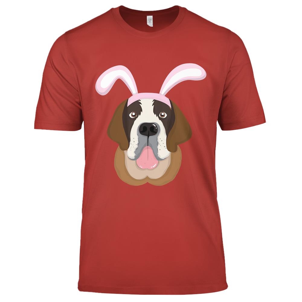 Cute Easter Saint Bernard Dog Bunny Ears Rabbit Premium T Shirts