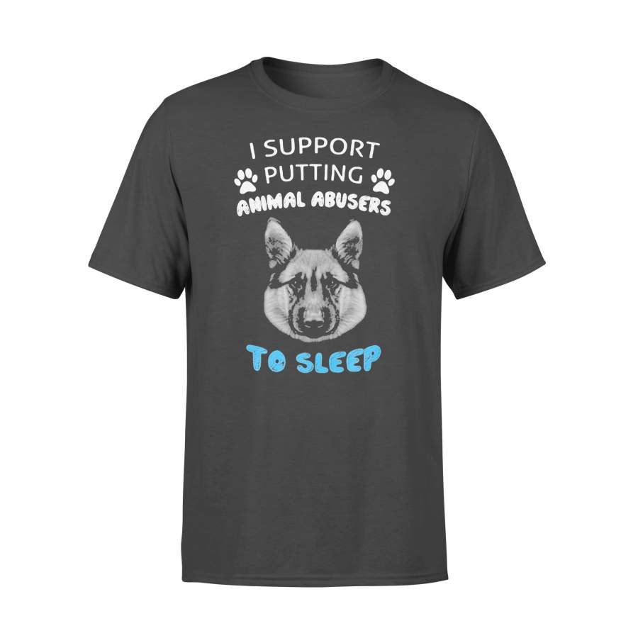 Dog Paw I Support Putting Animal Abusers To Sleep T-shirt