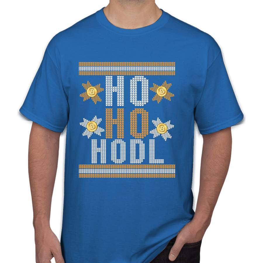 Bitcoin HODL Ugly Christmas Sweater Shirt Men T-Shirt