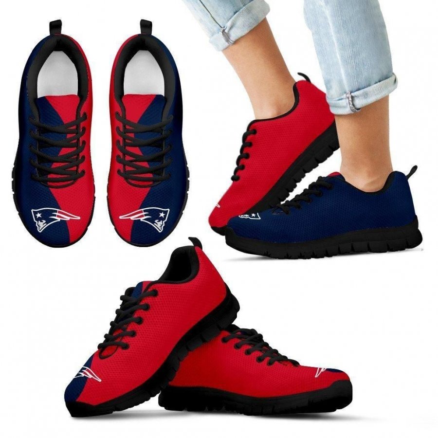 Two Colors Trending Lovely New England Patriots Sneakers #953