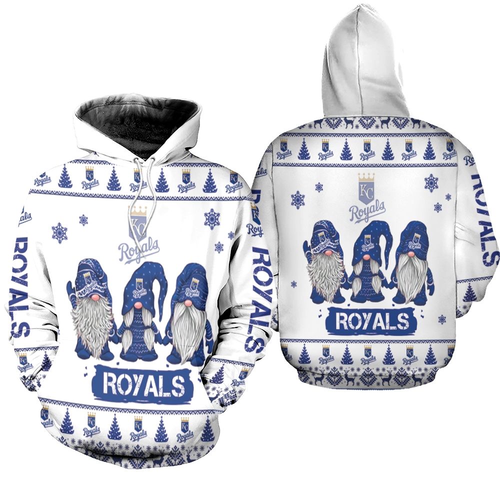 Christmas Gnomes Kansas City Royals Ugly Sweatshirt Christmas 3D Hoodie