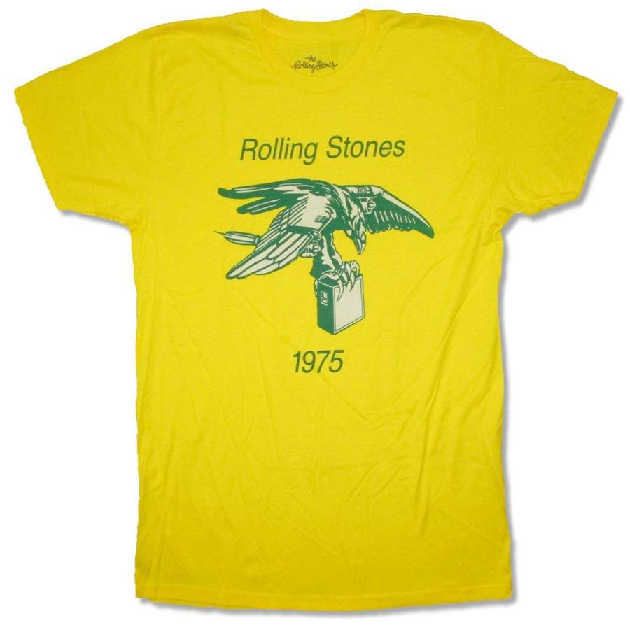 The Rolling Stones-Eagle Amp 1975-Yellow t-shirt