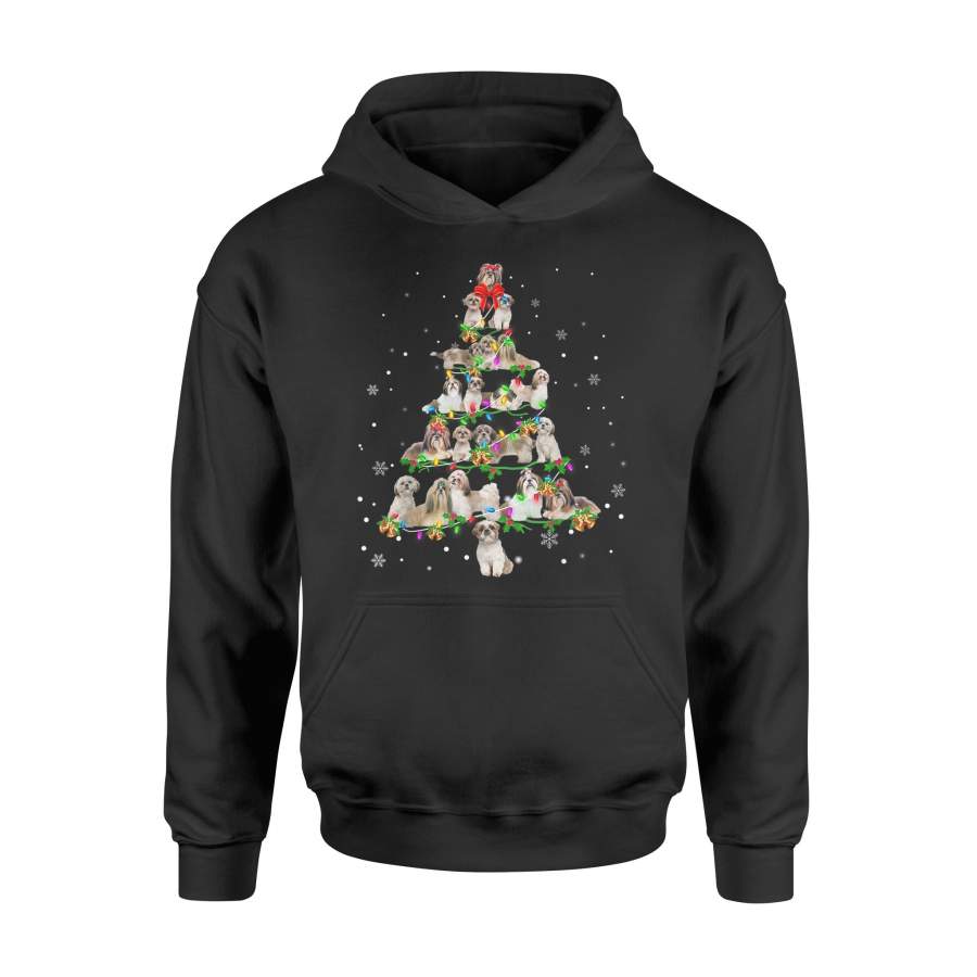 Shih Tzu Christmas Tree Xmas Gift T-Shirt – Standard Hoodie
