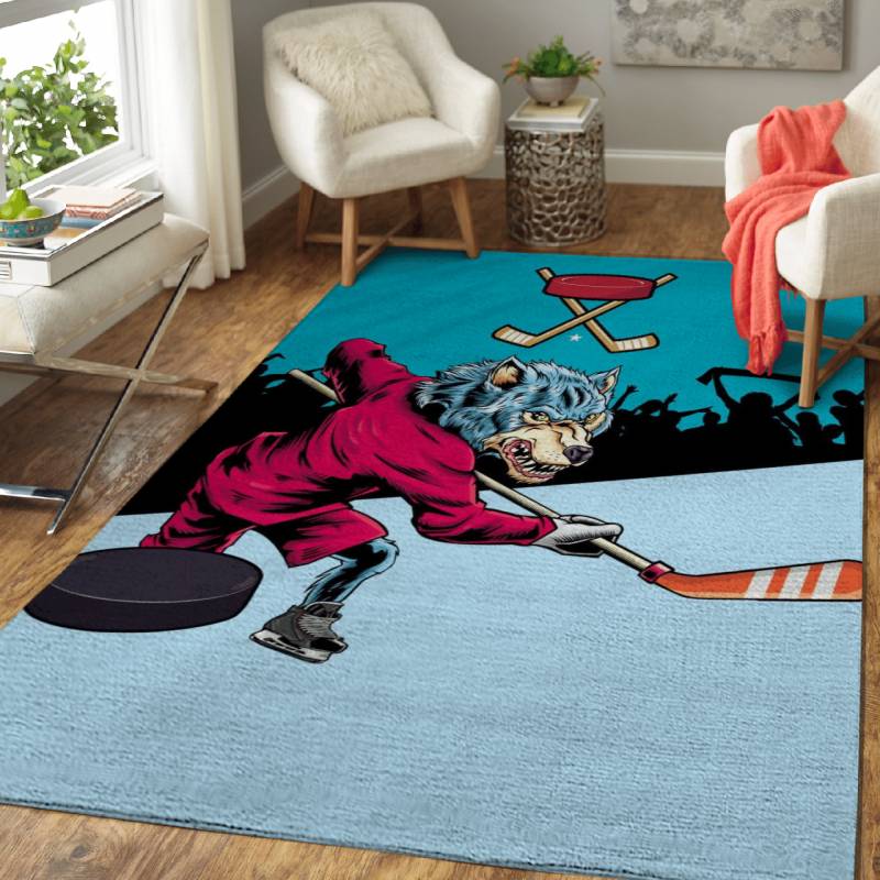 Rug Home Decor Wolf Hockey Sport A – Animal Sport Legends