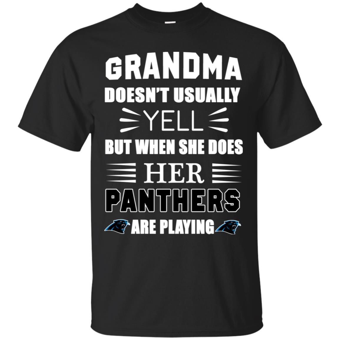 Cool Grandma Doesn’t Usually Yell She Does Her Carolina Panthers T Shirts