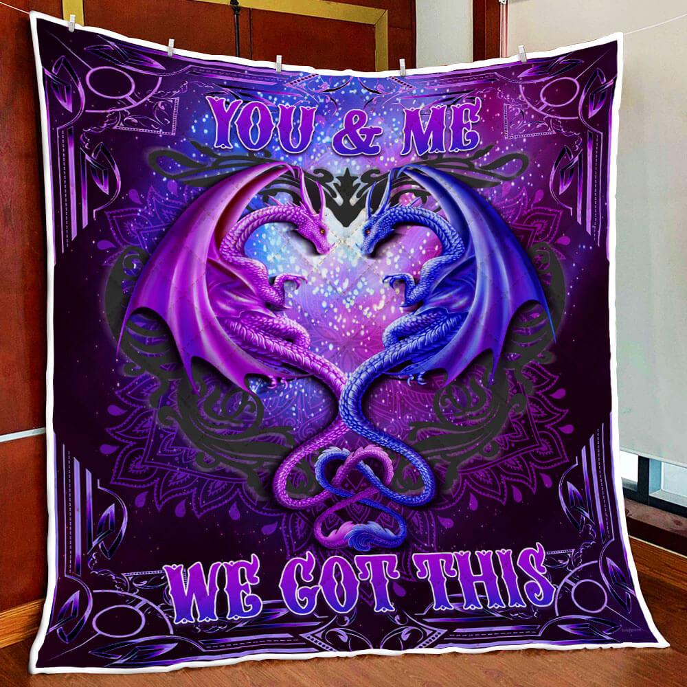 You And Me We Got This Fleece Blanket And Quilt Blanket, Home Decor Bedding Couch Sofa Soft and Comfy Cozy