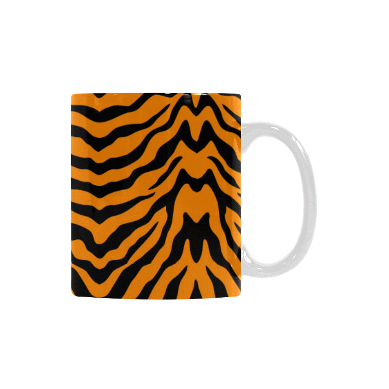 Bengal tigers skin print pattern Classical White Mug (Fulfilled In US)