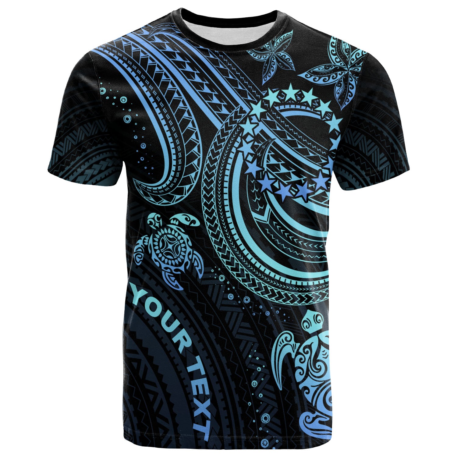 Cook islands Custom Personalised T-shirt – Blue Turtle – BN26