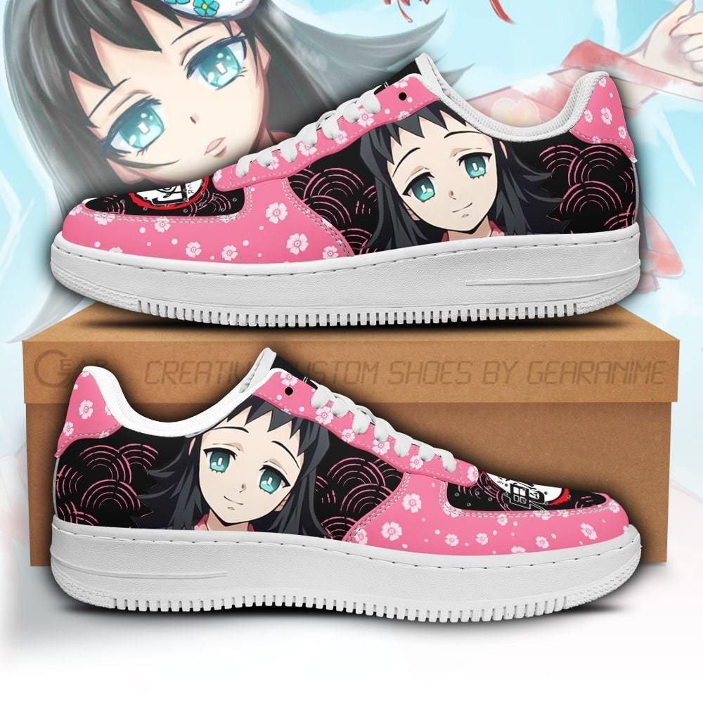 Makomo Demon Slayer Air Force Shoes Sneakers Custom Anime