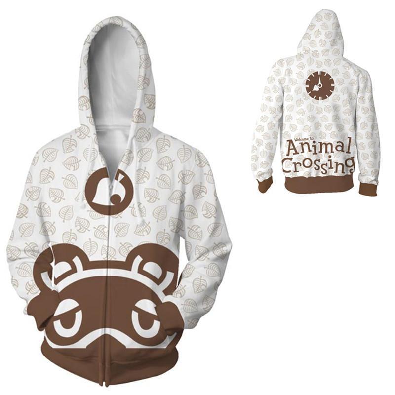 Animal Crossing New Horizons Hoodie Jacket For Adult Long Sleeve Zip Up Hoodie