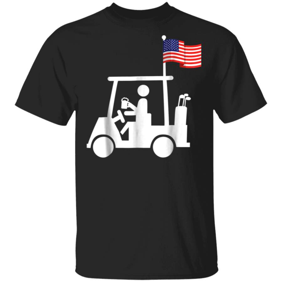 Patriotic Golf Wear USA Strong Golf Cart Tshirt