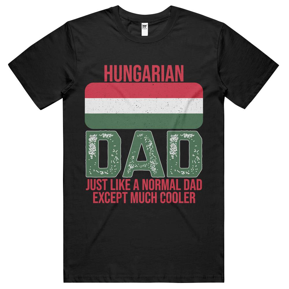 Mens Vintage Hungarian Dad Hungary Flag Design For Father’S Day T Shirts