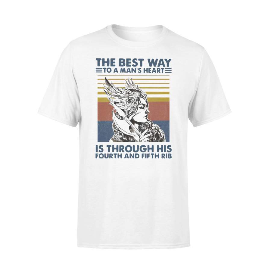 Viking Valkyrie The Best Way To The Man’s Heart Vintage T-shirt