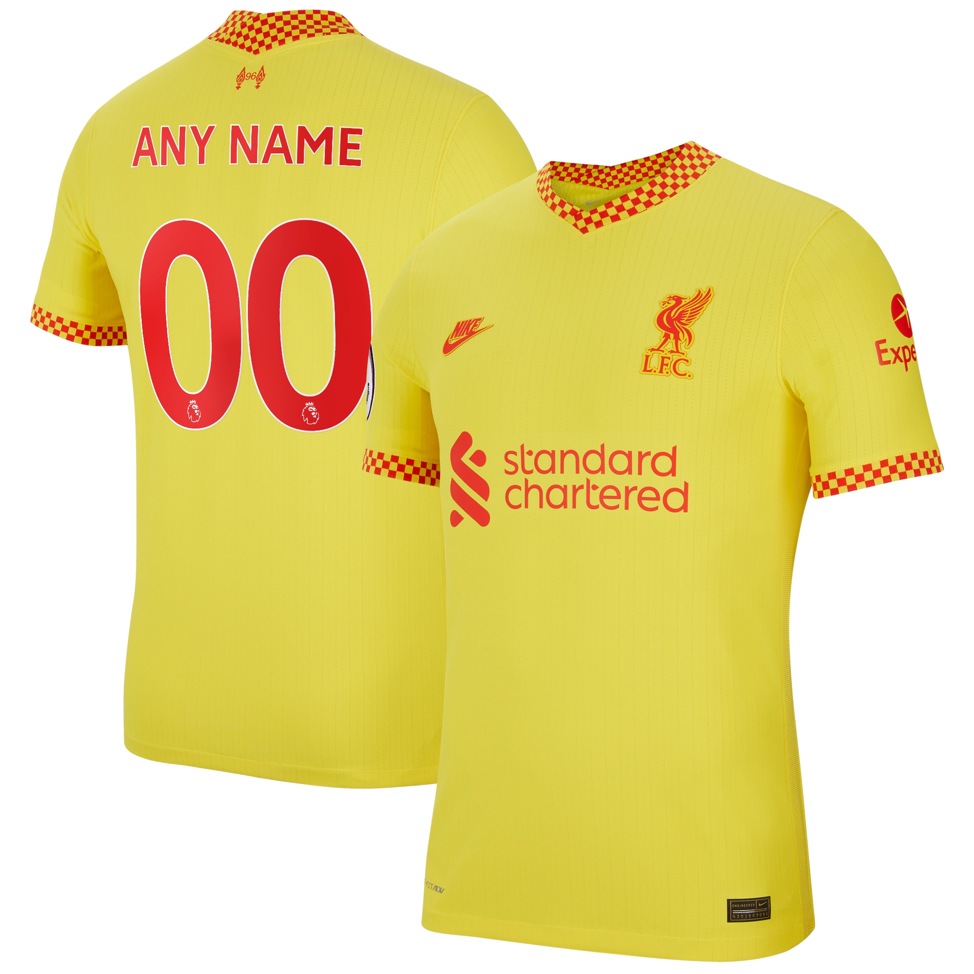 Liverpool 2021/22 Third Vapor Match Custom Jersey – Yellow