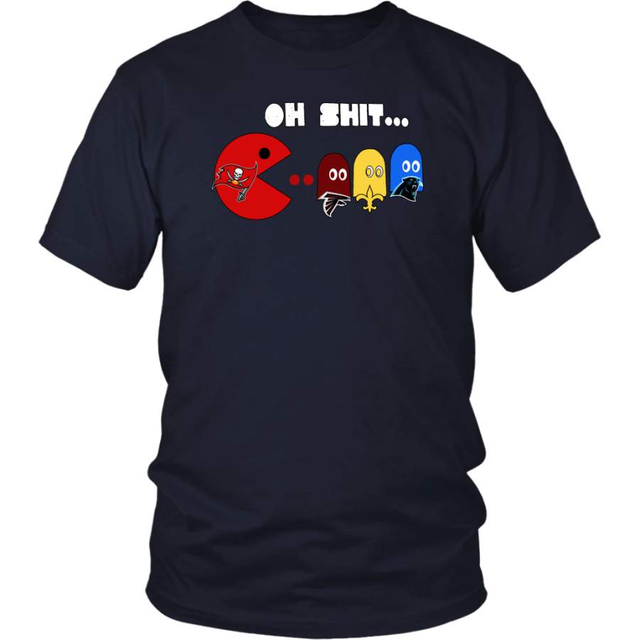 Pacman  – Oh Shit Shirt Jameis Winston – Funny Tampa Bay Buccaneers Pacman Eating Carolina Panthers – New Orleans Saints – Atlanta Falcons Ghosts