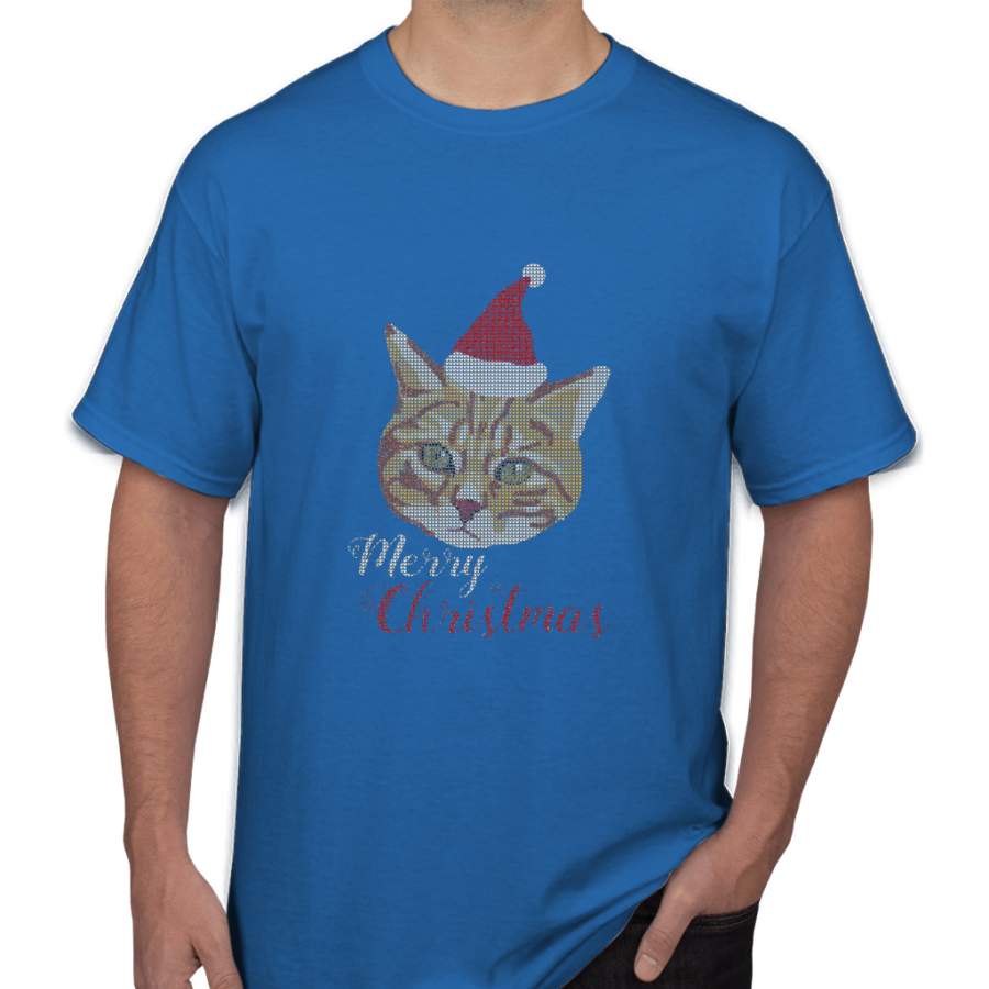 Ugly Christmas Cat Men T-Shirt